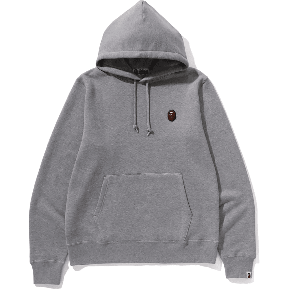 Bape ONE POINT PULLOVER HOODIE MENS Gray