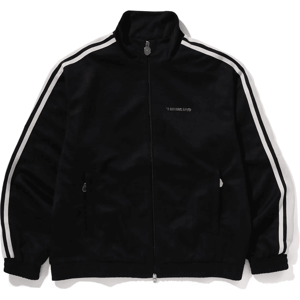 Bape LINE CAMO JACQUARD BATHING APE LOGO RELAXED FIT TRACK JACKET MENS Black