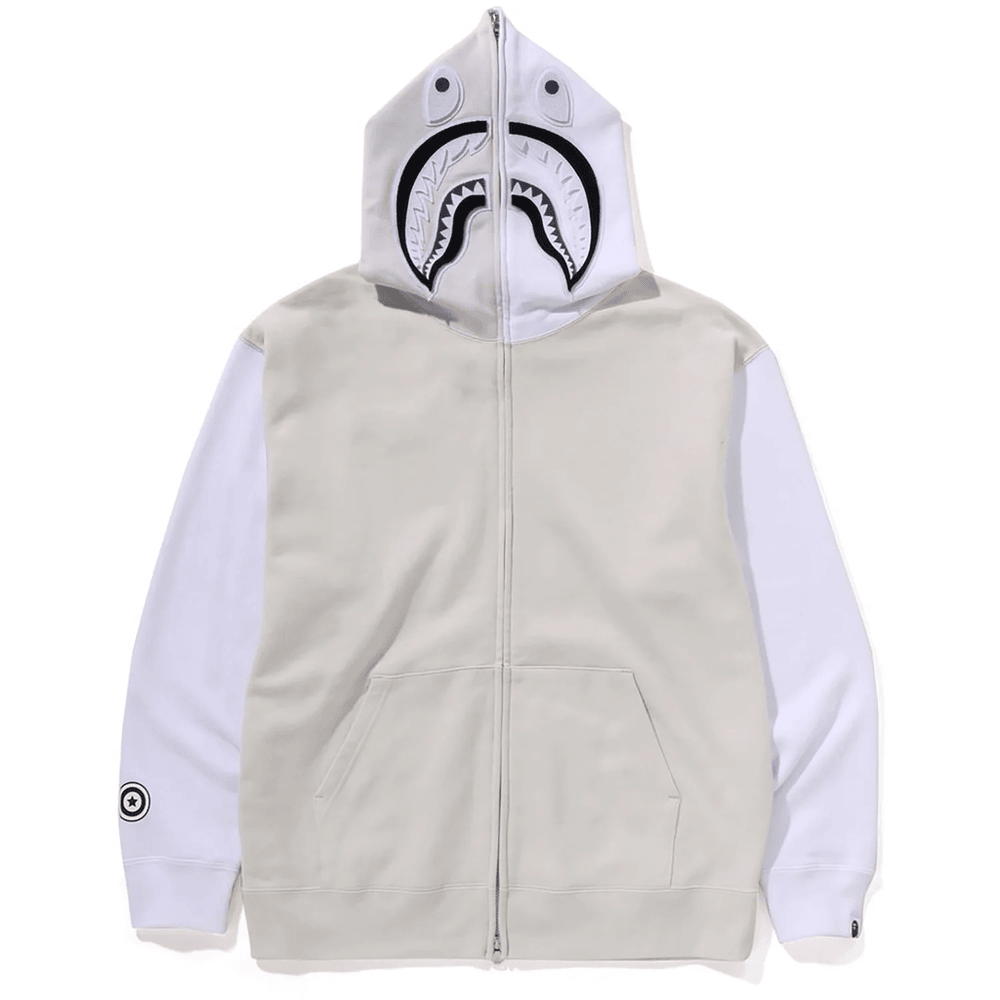 Bape SHARK FULL ZIP HOODIE #1 MENS Gray