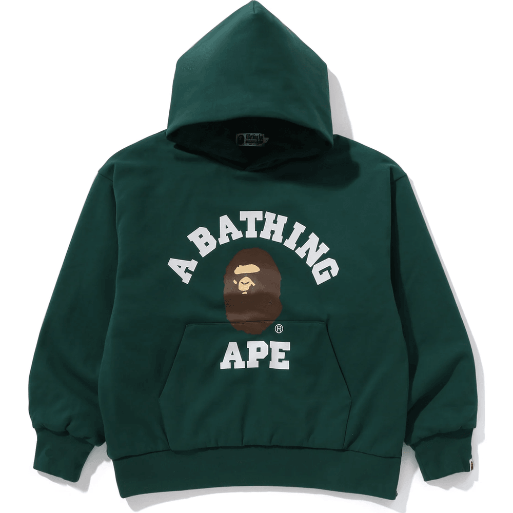 Bape COLLEGE PUFFY RELAXED FIT PULLOVER HOODIE MENS Green