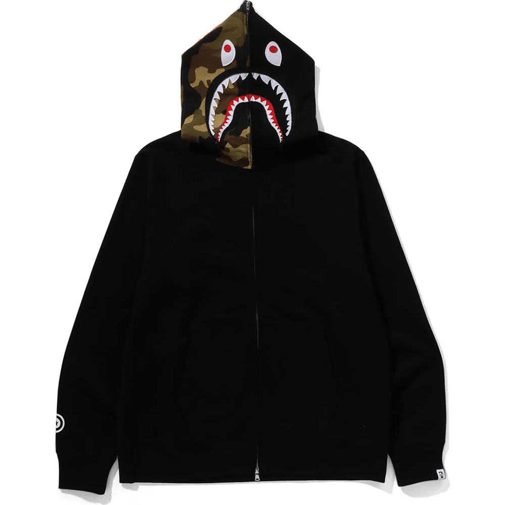 Bape 1ST SHARK FULL ZIP HOODIE MENS Black