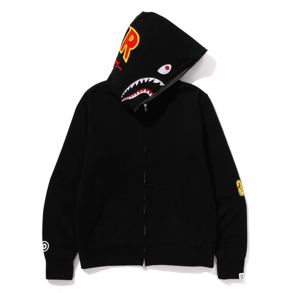 Bape 2ND SHARK FULL ZIP HOODIE MENS Black