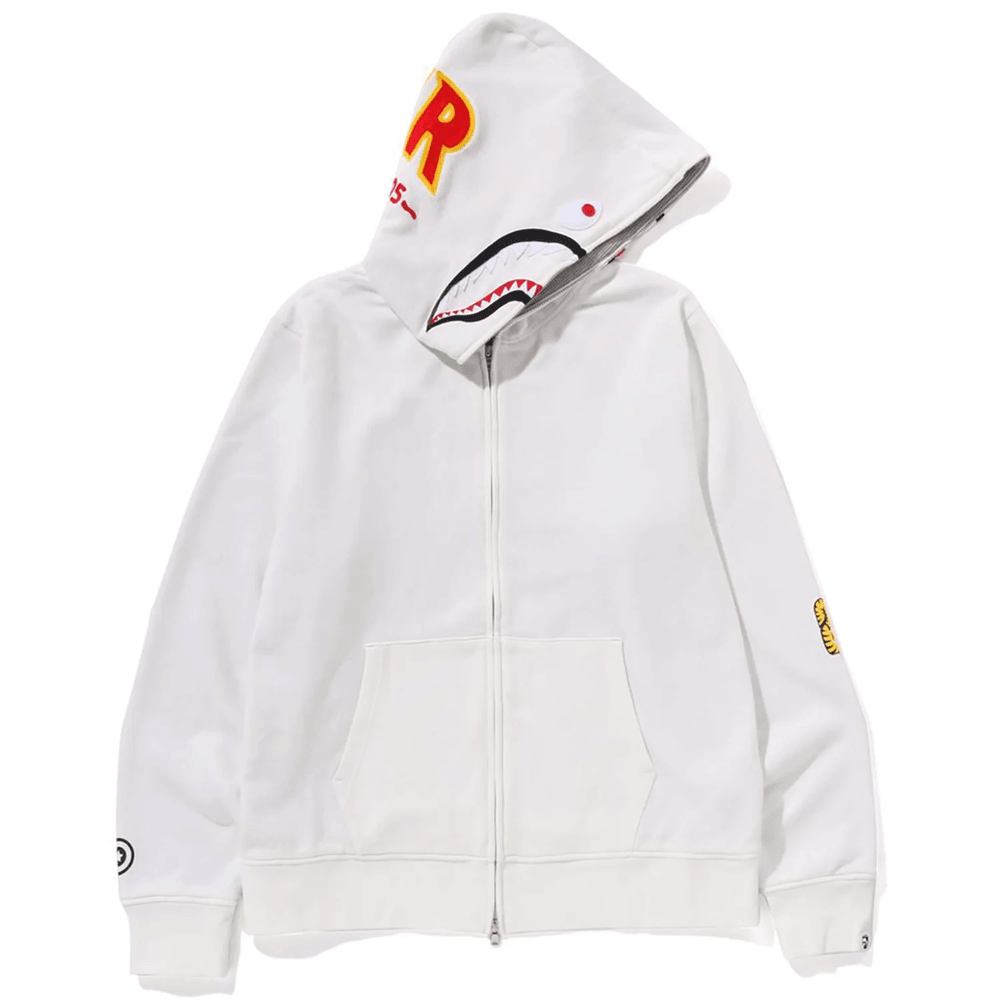 Bape 2ND SHARK FULL ZIP HOODIE MENS White