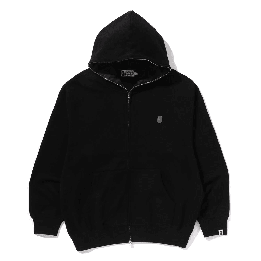 Bape ONE POINT RELAXED FIT ZIP HOODIE MENS Black