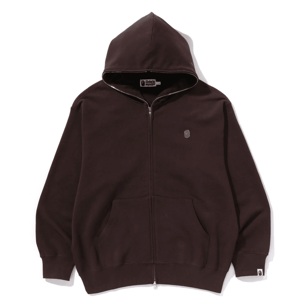 Bape ONE POINT RELAXED FIT ZIP HOODIE MENS Brown