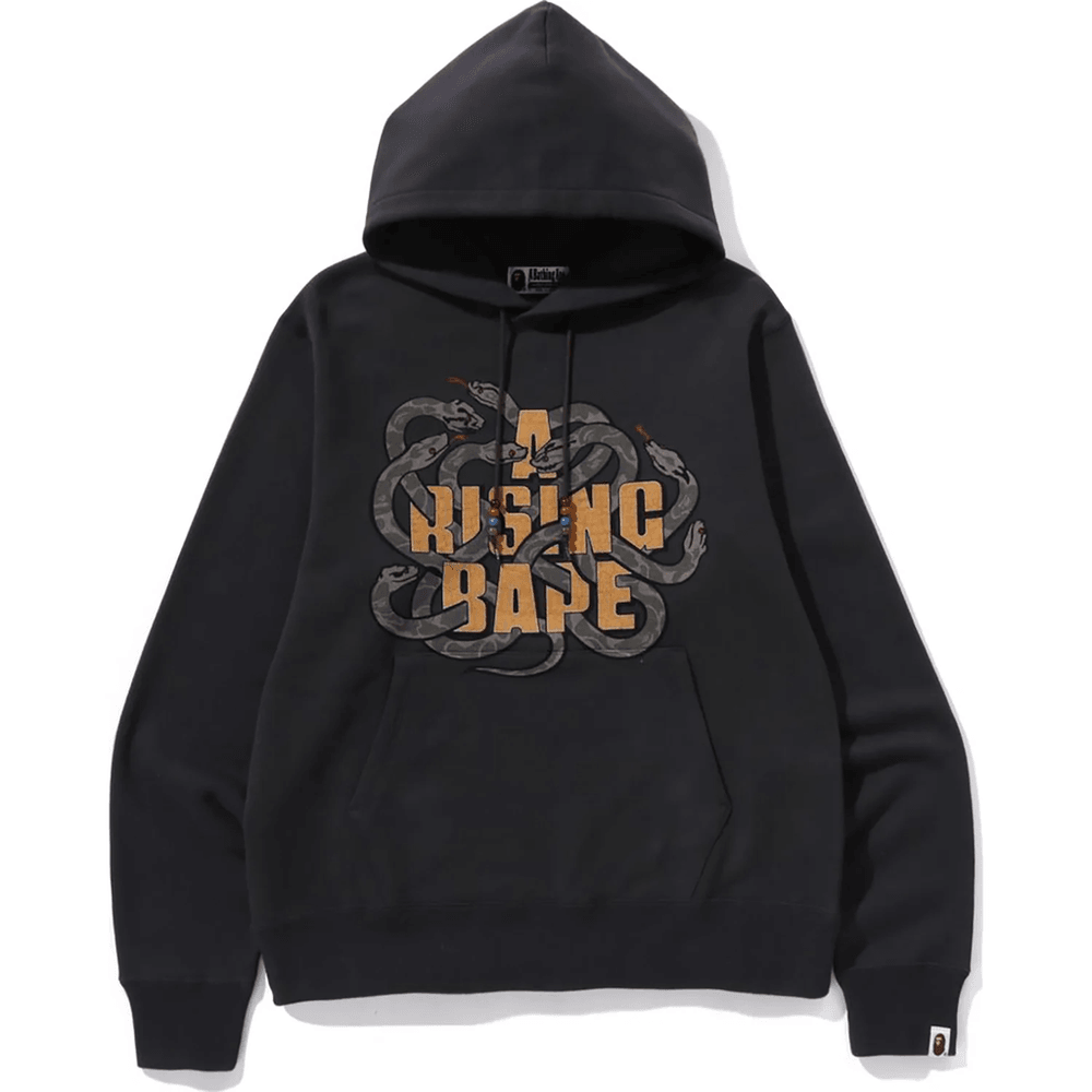 Bape YEAR OF SNAKE PULLOVER HOODIE MENS Black