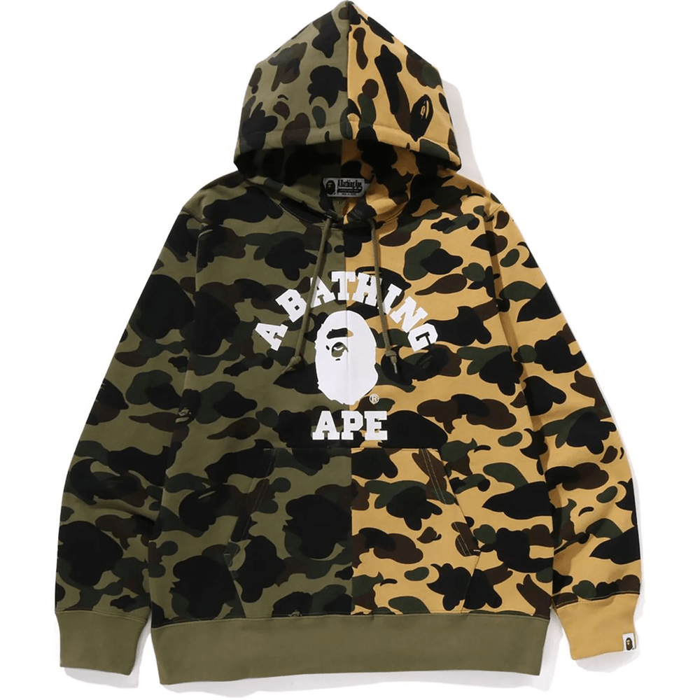 Bape 1ST CAMO SEPARATE PULLOVER HOODIE MENS Multi