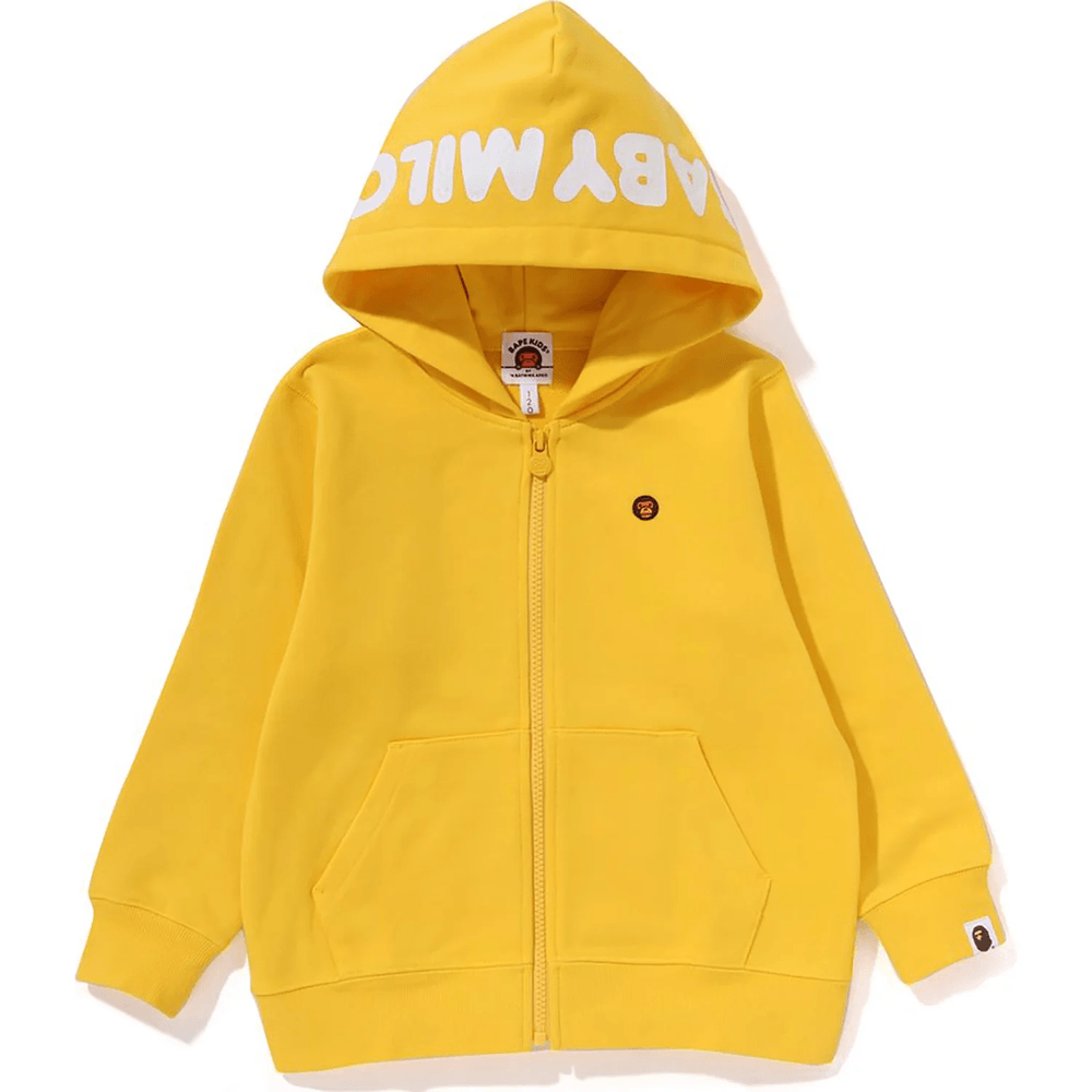 Bape MILO FACE ZIP HOODIE KIDS Yellow