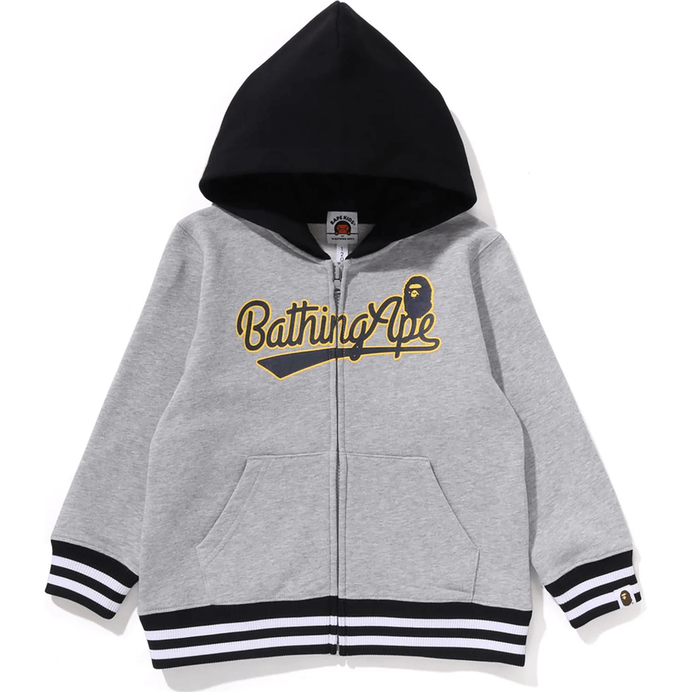 Bape BATHING APE ZIP HOODIE KIDS Gray