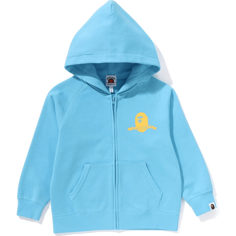 BAPE ZIP HOODIE KIDS Sax