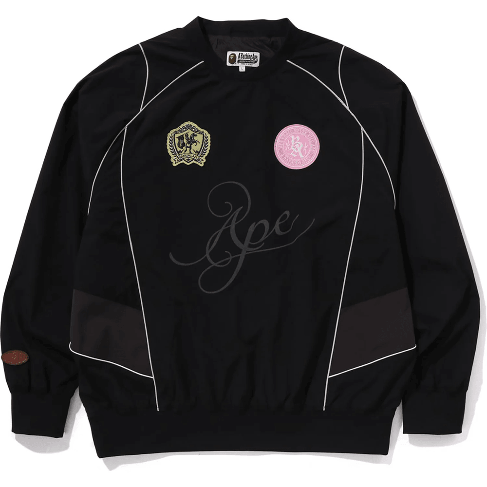 Bape MULTI LOGO RELAXED FIT PULLOVER MENS Black