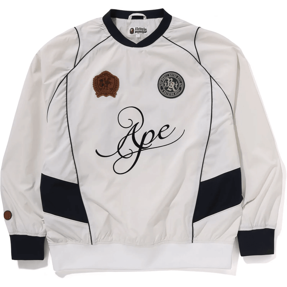 Bape MULTI LOGO RELAXED FIT PULLOVER MENS White