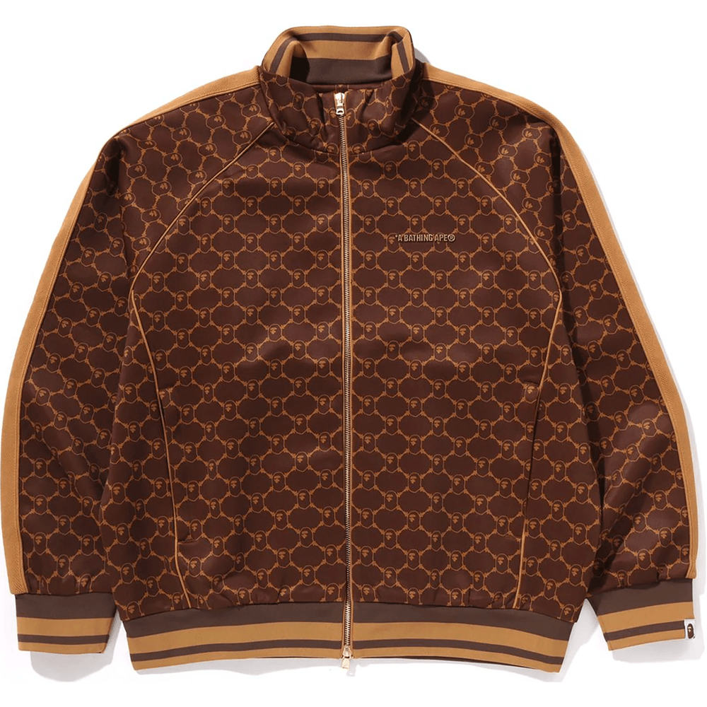 Bape COLLEGE MONOGRAM LOGO RELAXED FIT TRACK JACKET MENS Brown