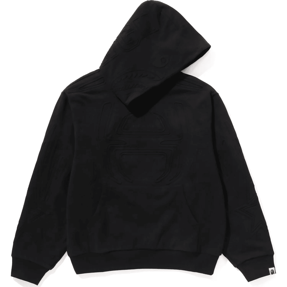 Bape PADDED SHARK CROPPED FIT PULLOVER HOODIE MENS Black