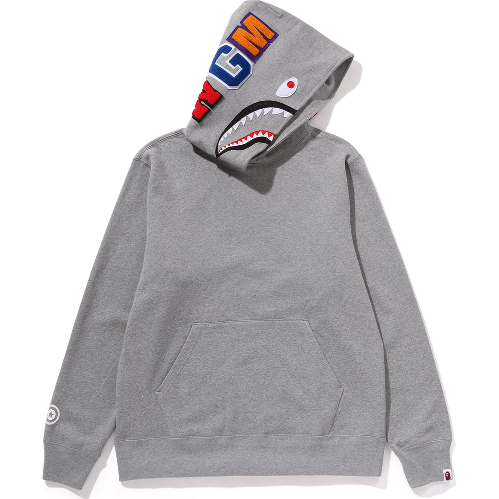 Bape SHARK PULLOVER HOODIE MENS Gray