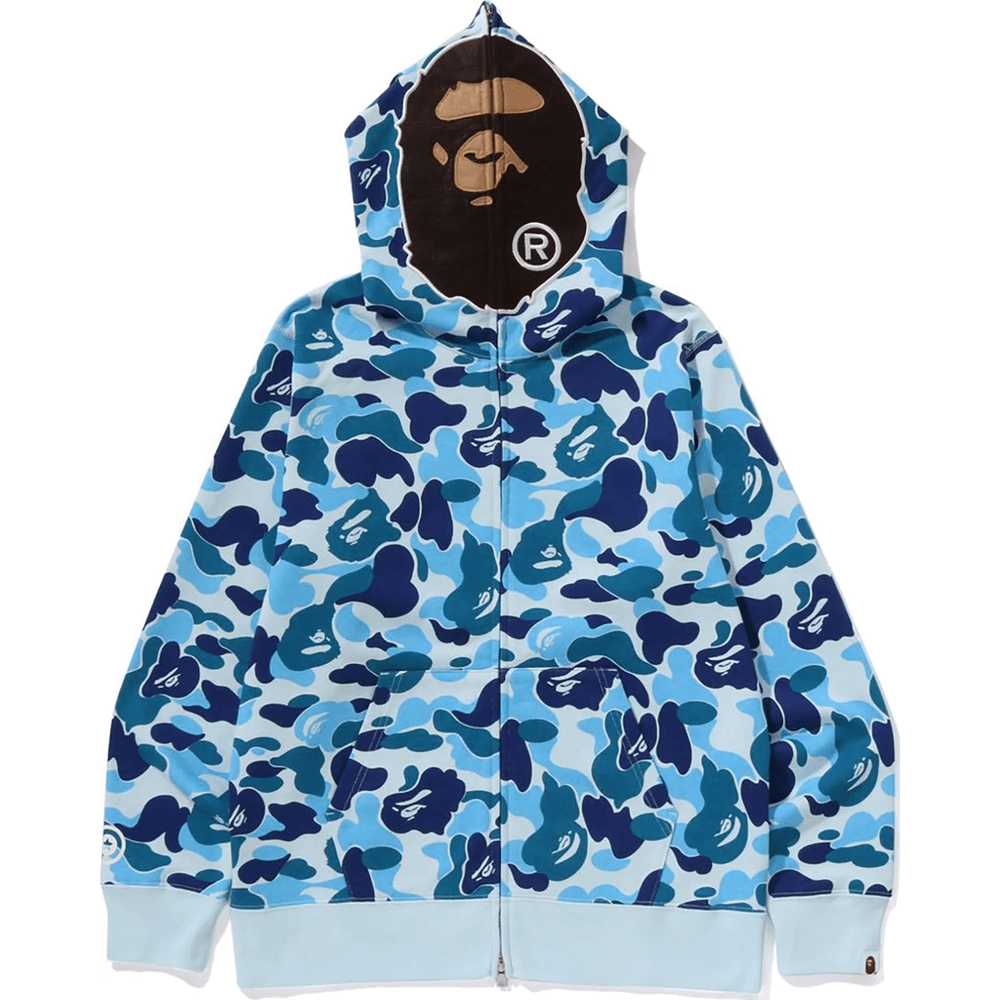 Bape ABC CAMO 2ND APE FULL ZIP HOODIE MENS Blue