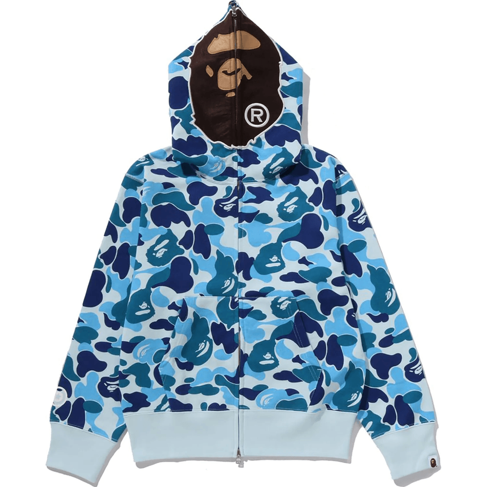 Bape ABC CAMO 2ND APE FULL ZIP HOODIE LADIES Blue