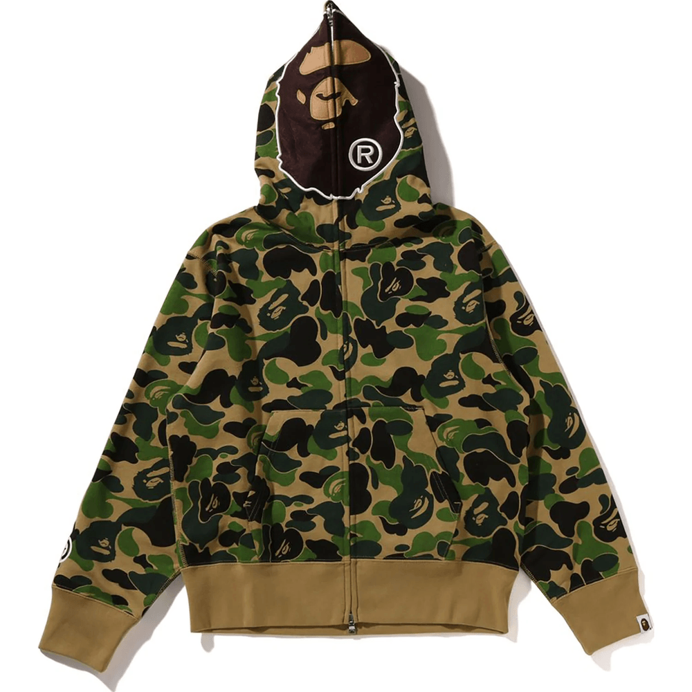 Bape ABC CAMO 2ND APE FULL ZIP HOODIE LADIES Green