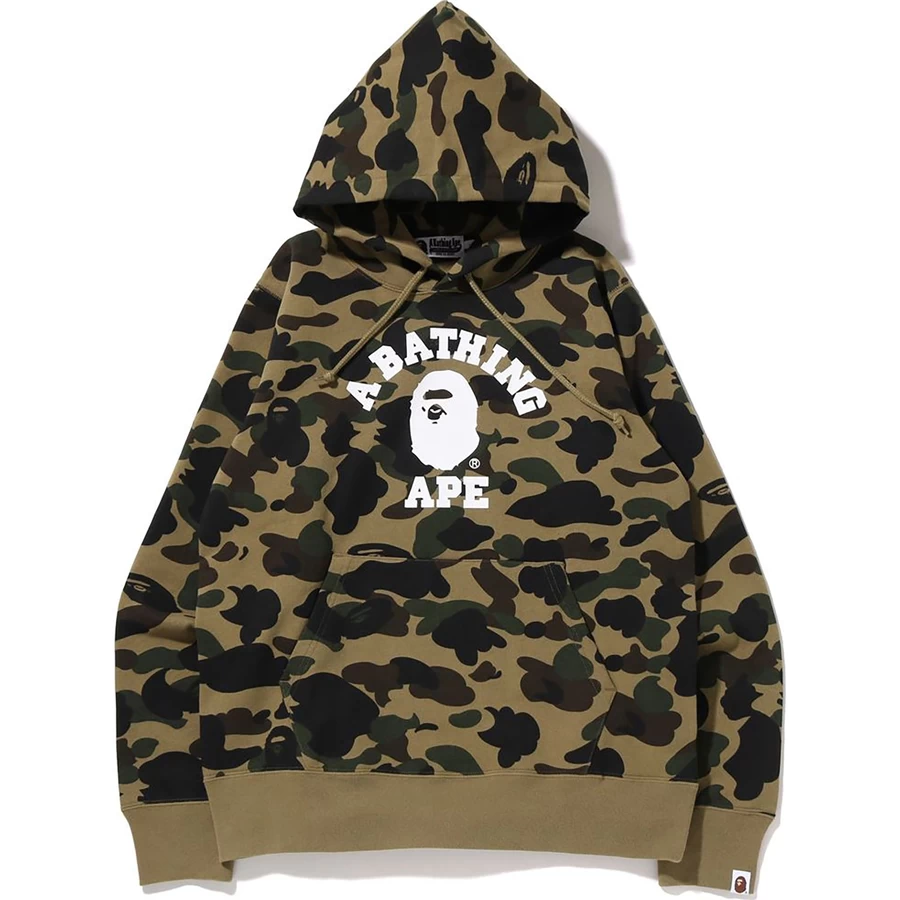 Bape 1st Camo Koleji Kazak Kapşonlu Erkek
