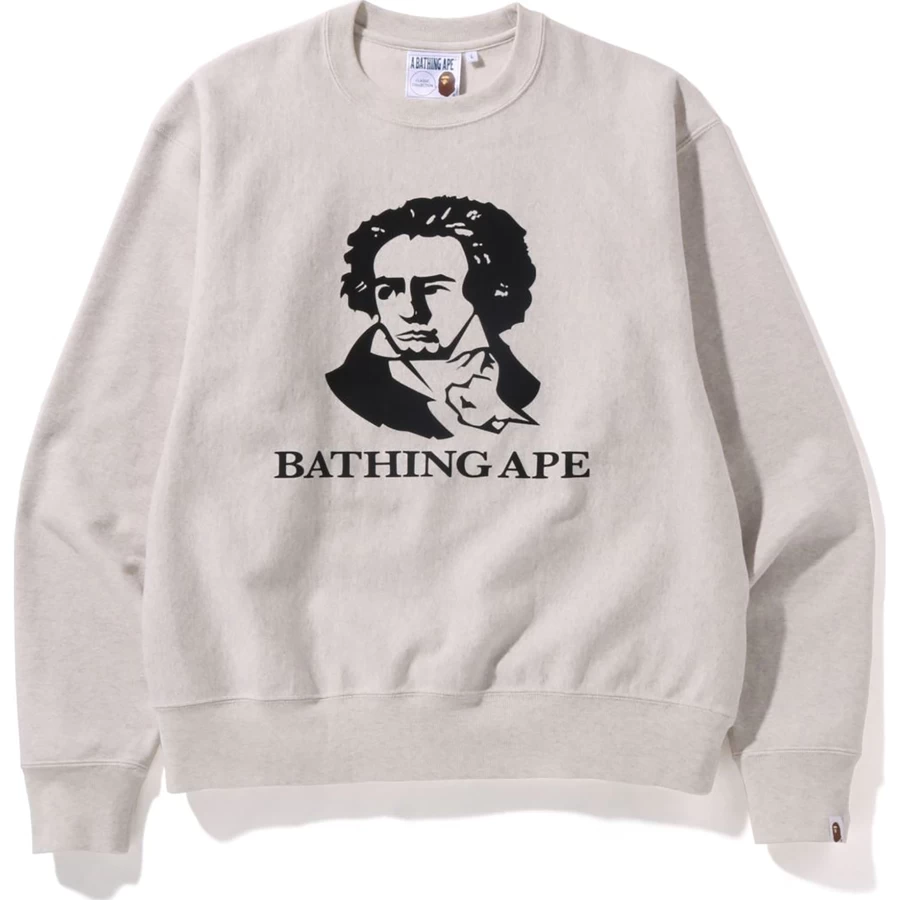 Bape Klasik Banyo Maymun Rahat Kesim Bisiklet Yaka Erkek