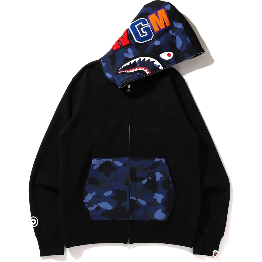 Bape COLOR CAMO SHARK FULL ZIP HOODIE MENS