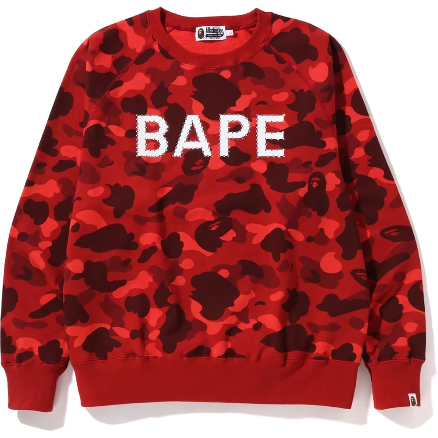 Bape Color Camo Crystal Stone Relaxed Fit Crewneck Barbati
