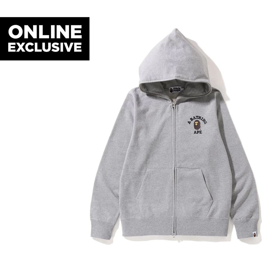Bape College One Point Sudadera Con Capucha Y Cremallera Completa Bapec Para Hombre