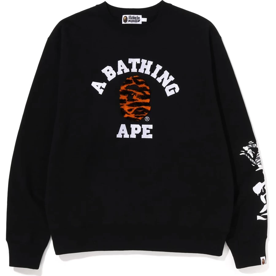 Bape Kaplan Kamuflaj Koleji Rahat Kesim Bisiklet Yaka Erkek