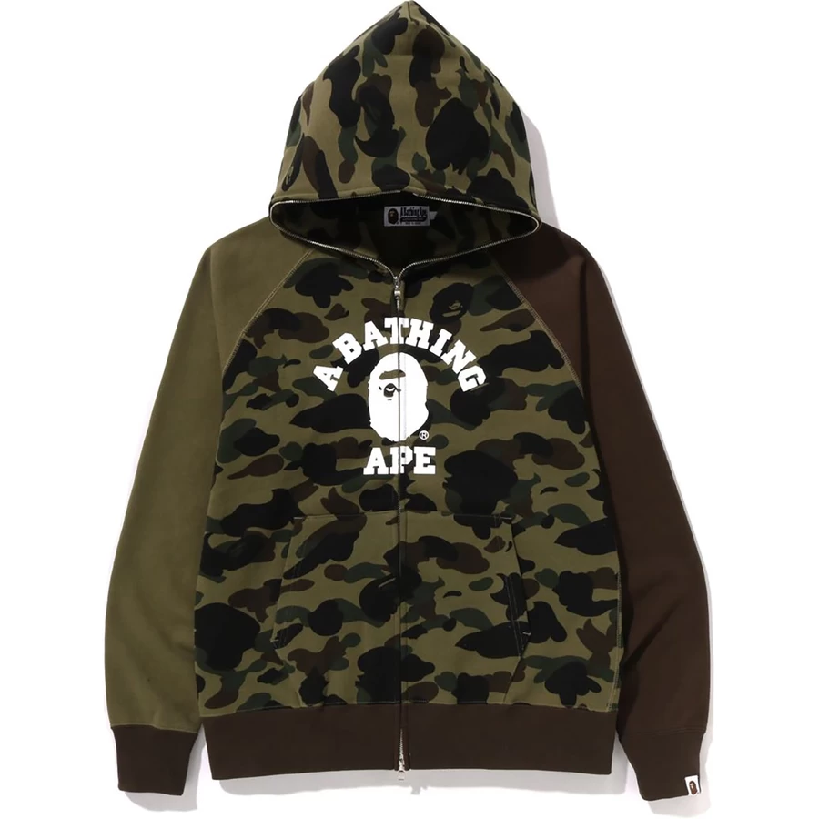 Bape 1st Camo Crazy College Hanorac Cu Fermoar Complet Pentru Bărbați