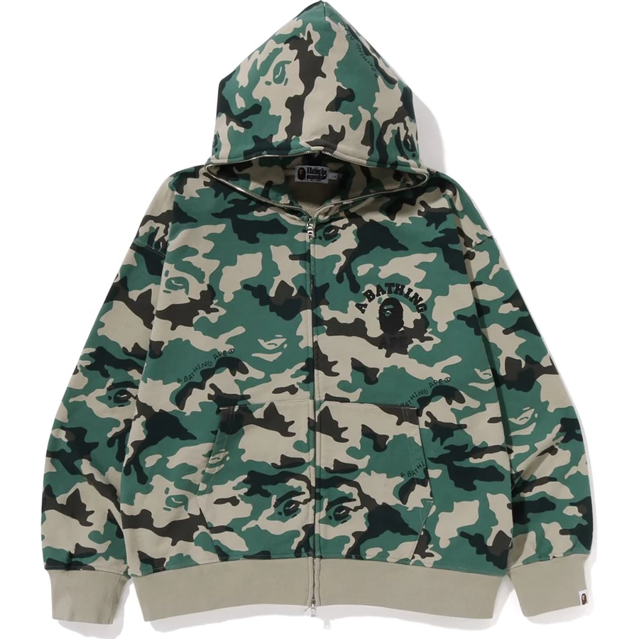 Bape Woodland Camo Loose Fit Cu Fermoar Complet Pentru Bărbați