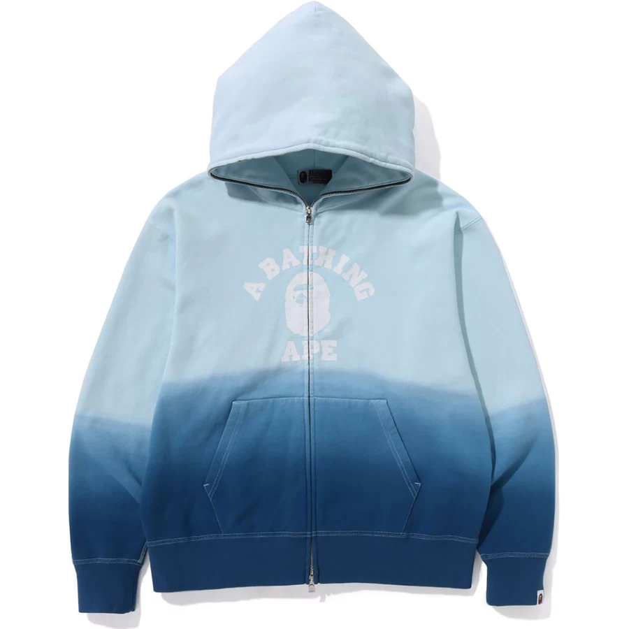 Bape College Gradation Relaxed Fit Hanorac Cu Fermoar Complet Bărbați