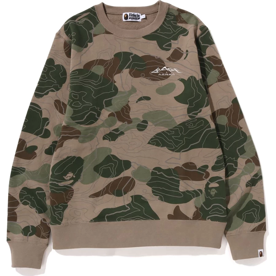 Bape Katmanlı çizgi Kamuflaj Bisiklet Yaka Erkek
