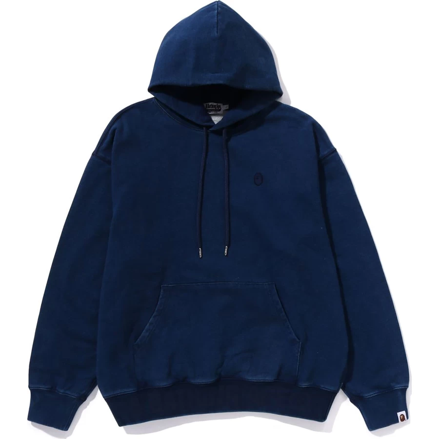 Bape Logo-ul Cu Nervuri Indigo Pulover Pentru Bărbați