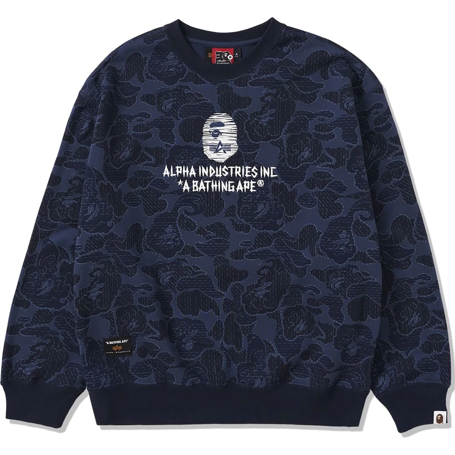 Bape Bape X Alpha Endüstrileri Bisiklet Yaka Kazak Erkek