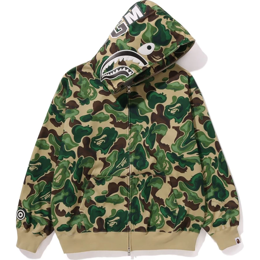 Bape Bape Art Camo Tiburón Sudadera Con Capucha Para Hombre