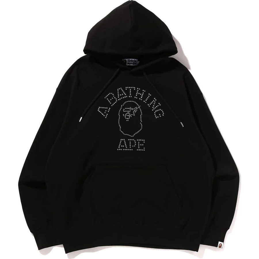 Bape Rhinestone üniversite Kazak Kapşonlu Erkek