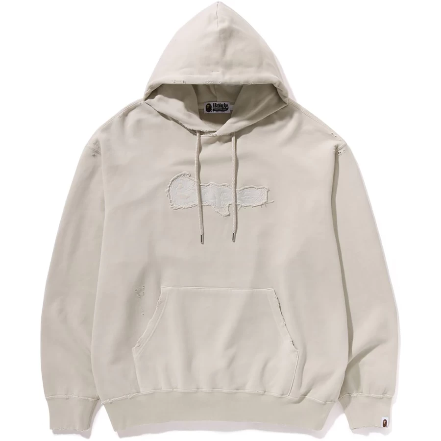 Bape DESTROYED GARMENT DYED PULLOVER HOODIE MENS