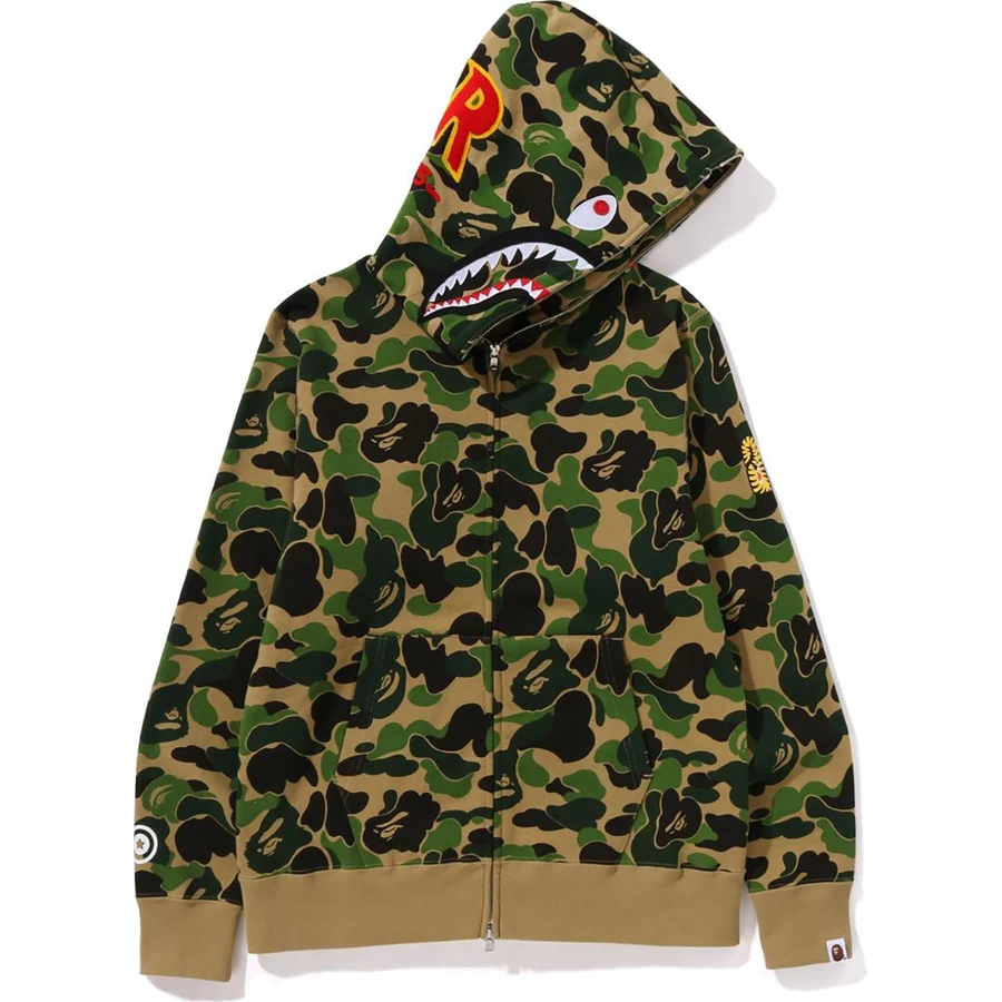 Bape Abc Camo Köpekbalığı Tam Zip Kapşonlu Erkek