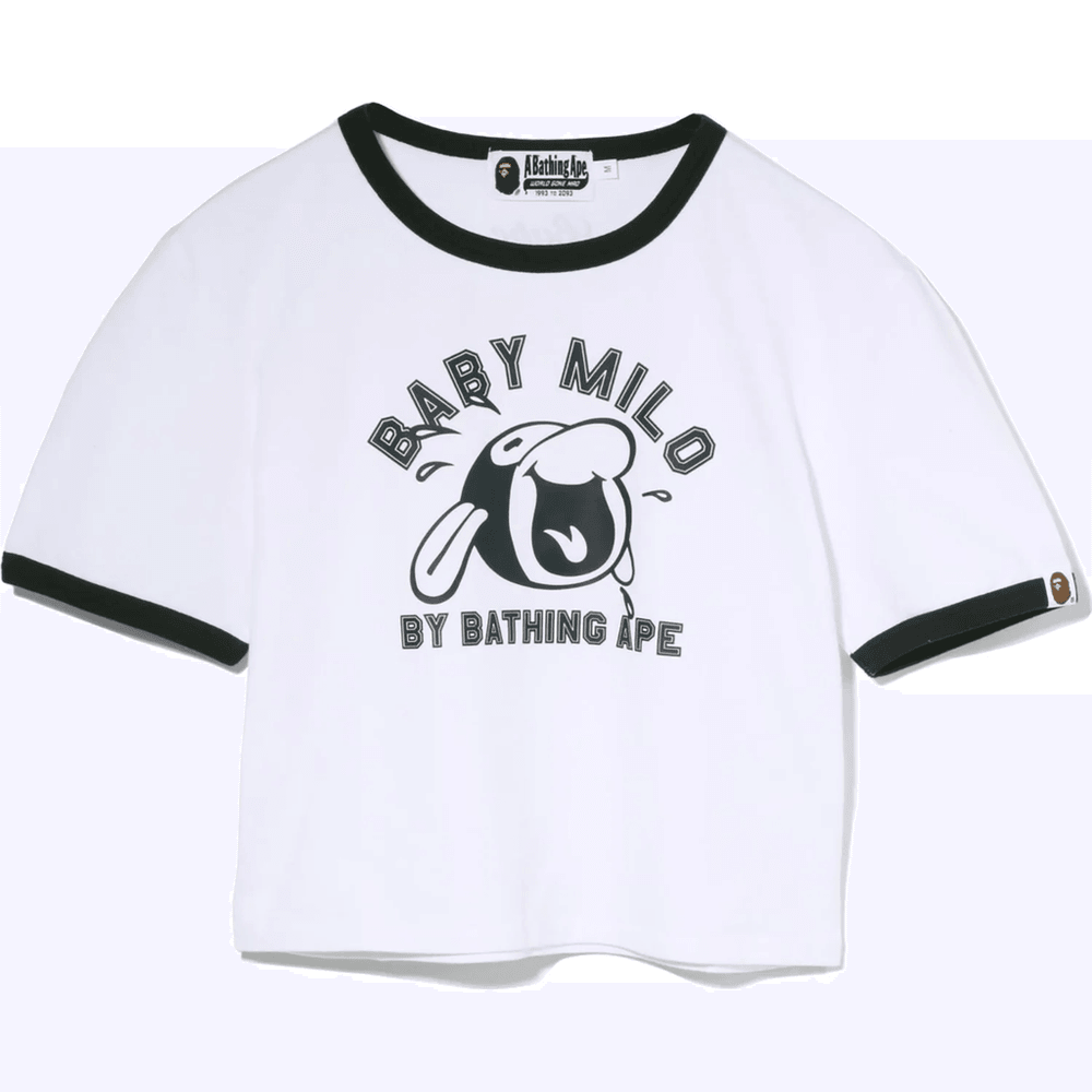 Bape BABY MILO TRIM TEE LADIES White