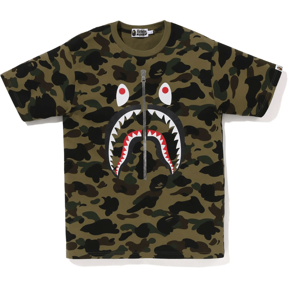 Koszulka Męska Bape 1st Camo Shark Tee, Zielona