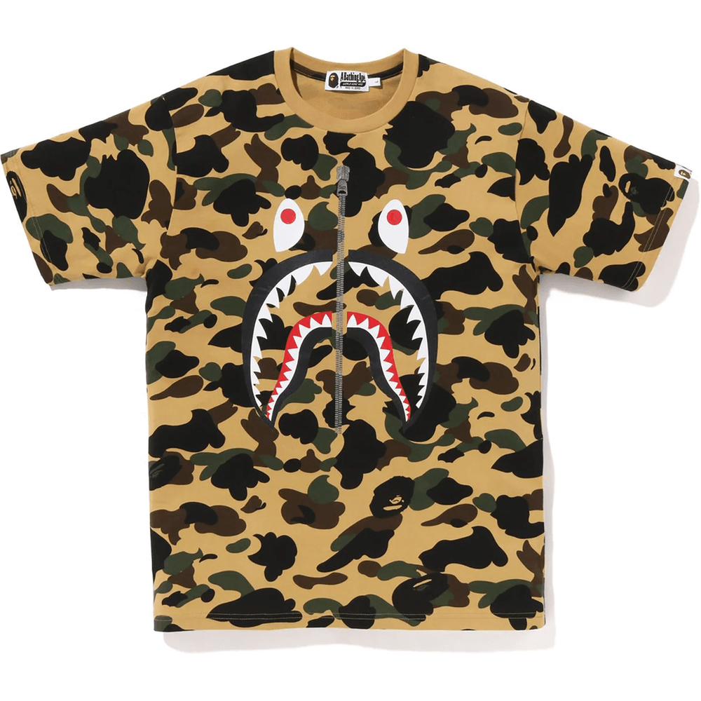 Koszulka Męska Bape 1st Camo Shark Tee, żółta