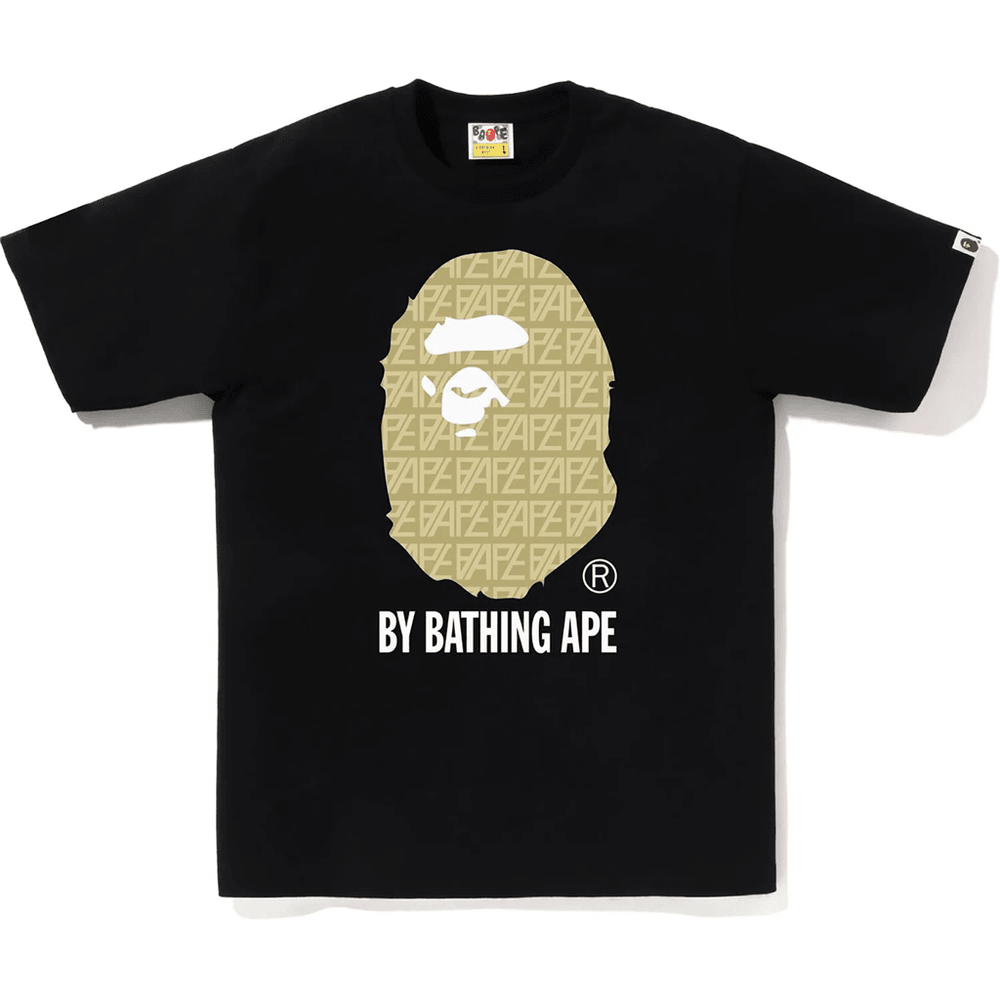 Bape Logo Monogram Majica Znamke Bathing Ape, Moška, črna X Bež