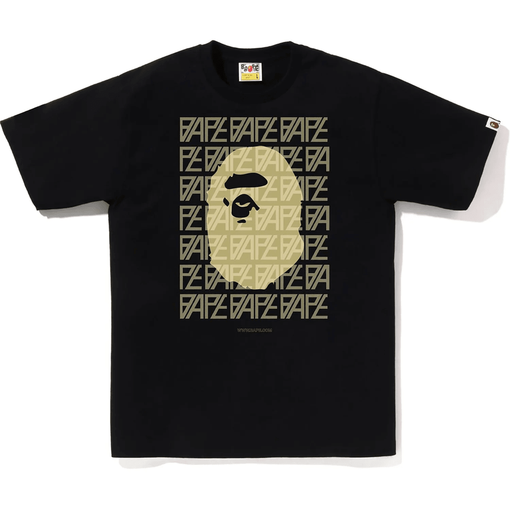 Bape Logo Monogram Majica Moška črna