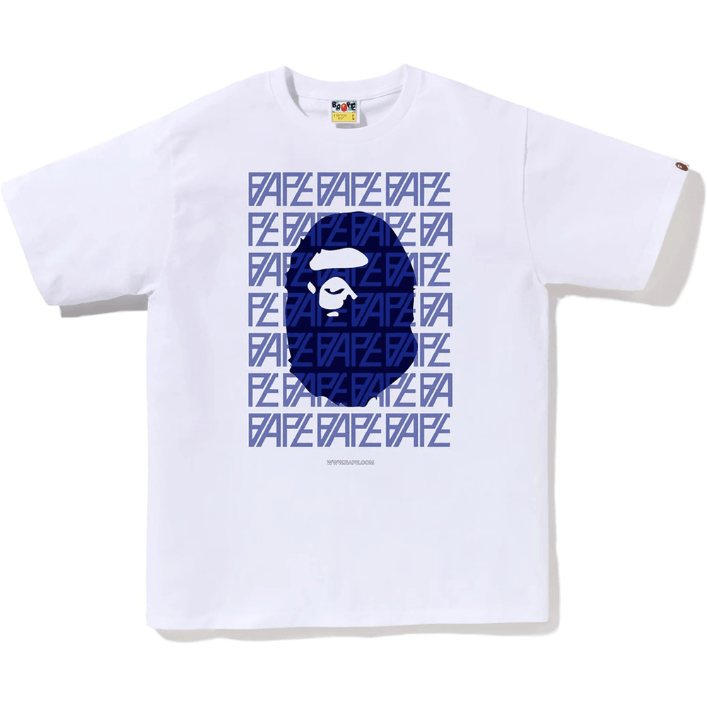 Bape Logo Monogram Majica Moška Bela
