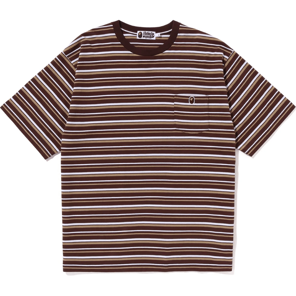 Bape Hoop One Point Relaxed Fit T-shirt Heren Beige