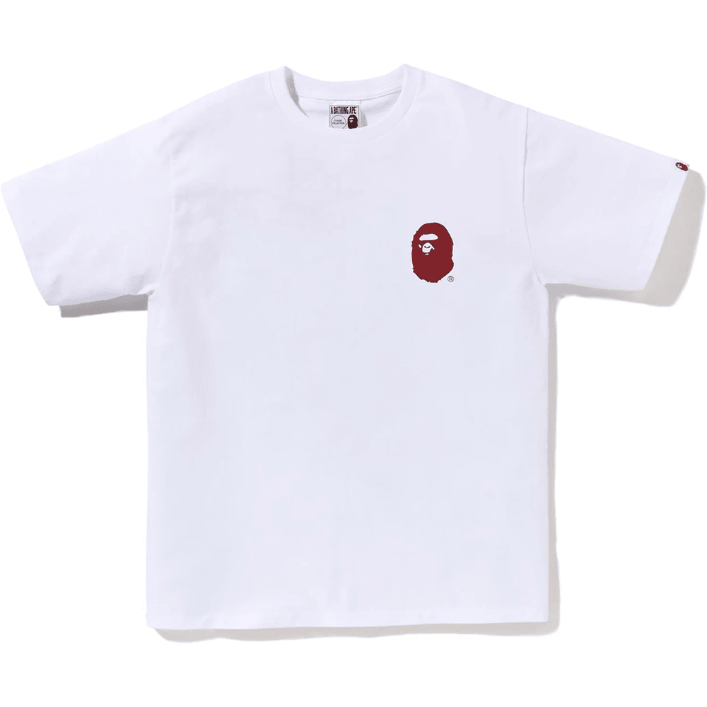 Koszulka Męska Bape A Bathing Ape Z Napisem, Biała