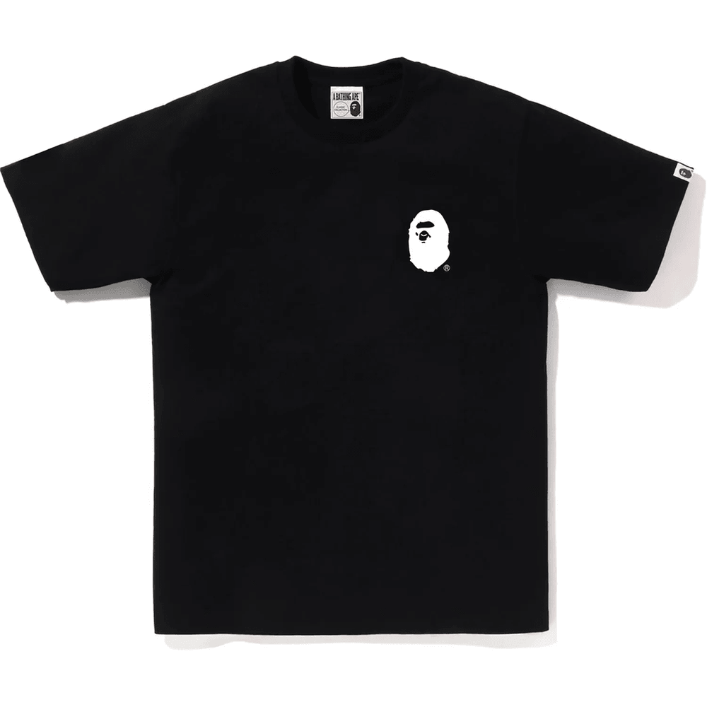 Koszulka Męska Bape A Bathing Ape Z Napisem, Czarna