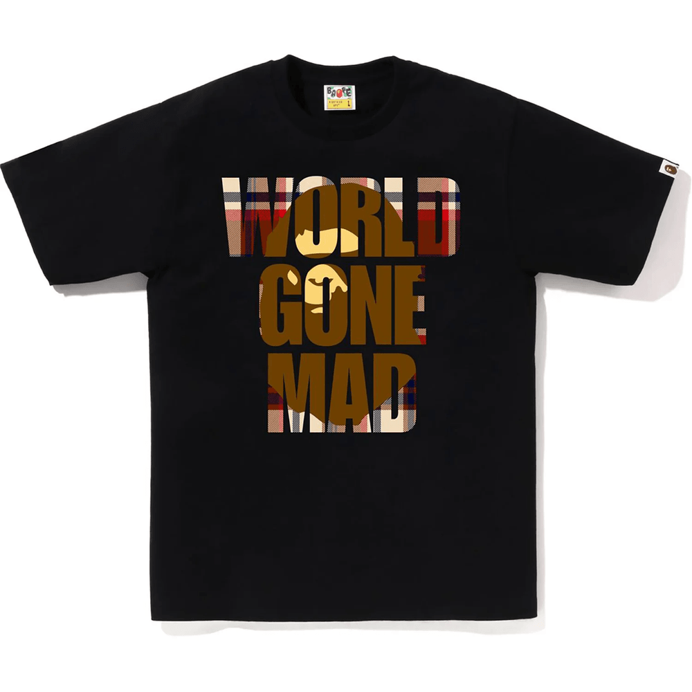 Bape Check Wgm Ape Head Overlap Tee Pánske čierne