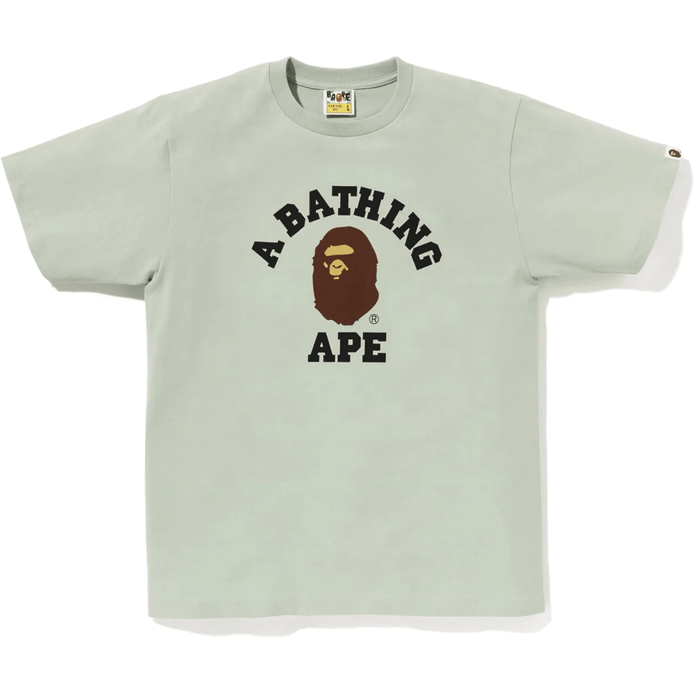 Bape Męski T-shirt Pigment College Zielony
