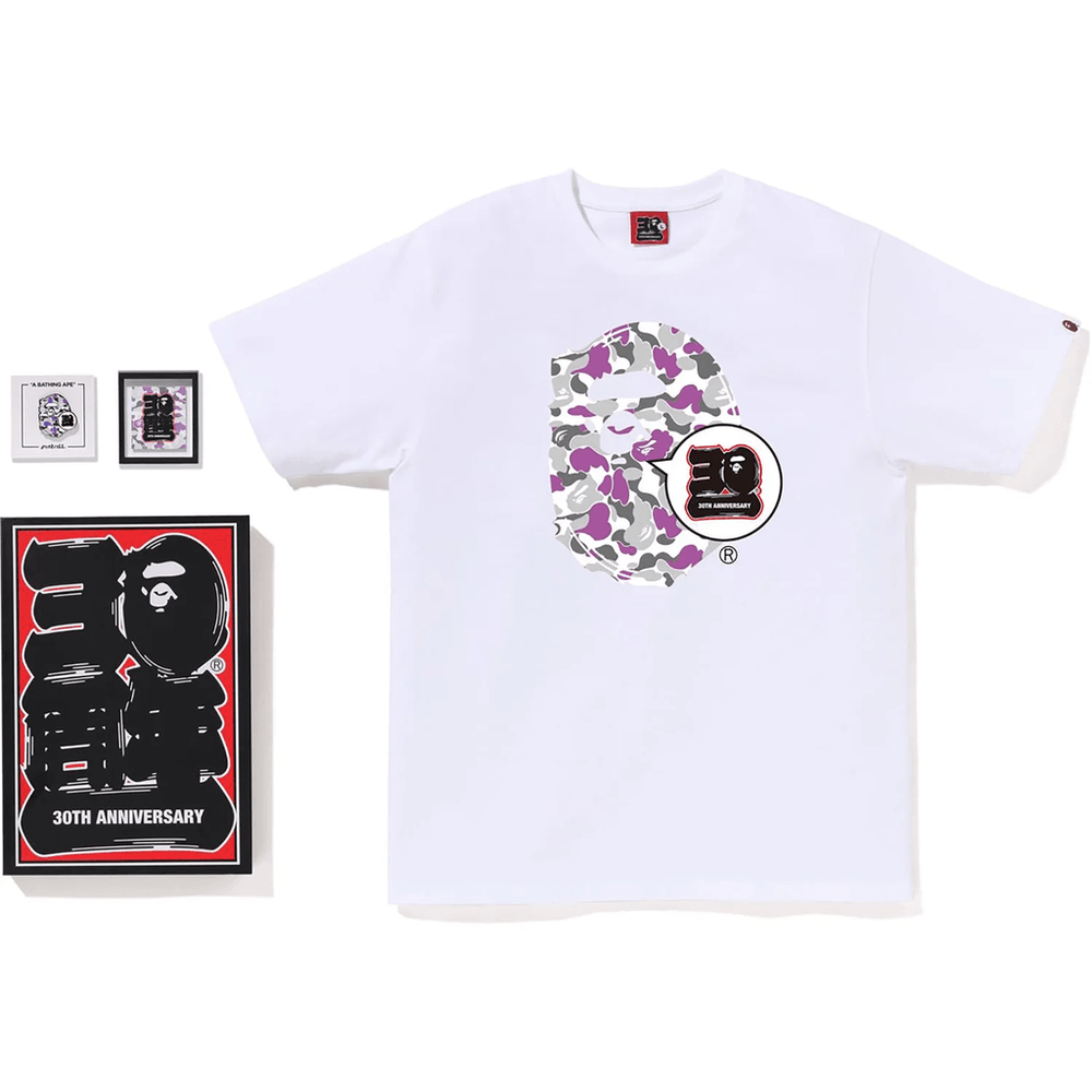 Bape Store® Soho Bape® 30e Verjaardag Ape Head Tee Set Heren Wit
